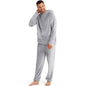 Snuggaroo Men's Soft Fleece Hooded PJs – Cozy Loungewear Set with Pyjama Bottoms and Top