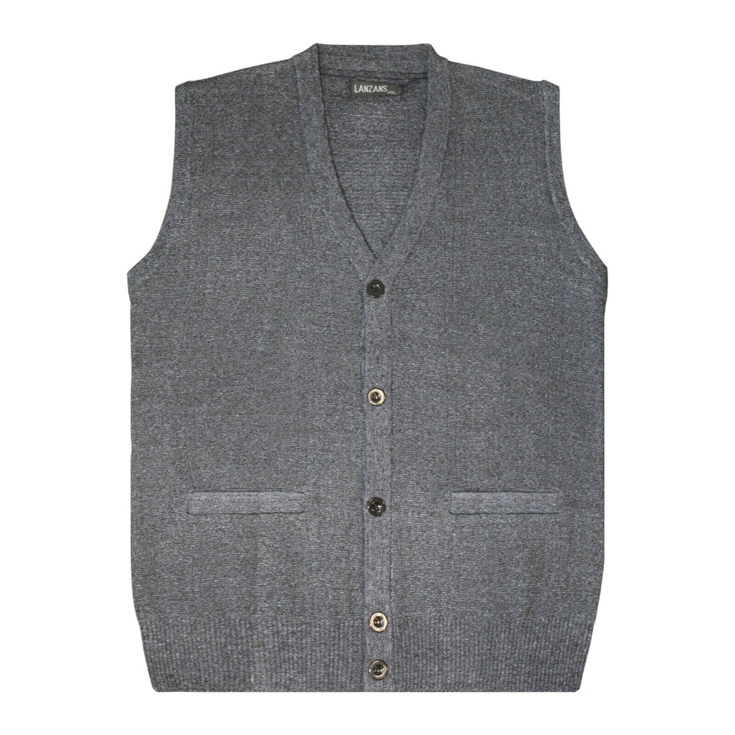 Effortless Style & Comfort – Men's Sleeveless V-Neck Button-Up Sweater Vest | Perfect for Layering & Casual Elegance!