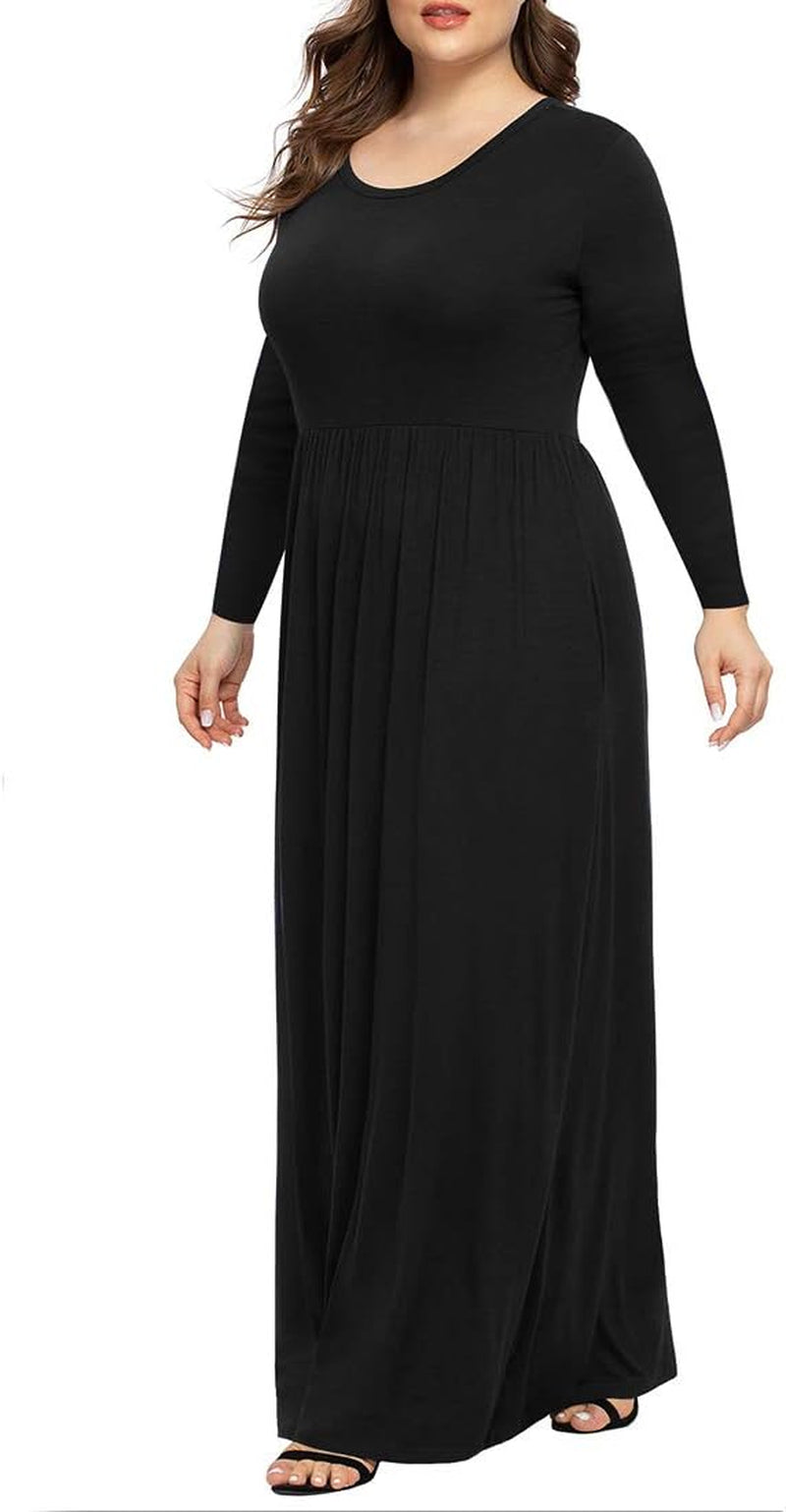 Flattering Plus Size Maxi Dress – Elegant & Comfortable Casual Long Dress for Curvy Women (XL-6XL)